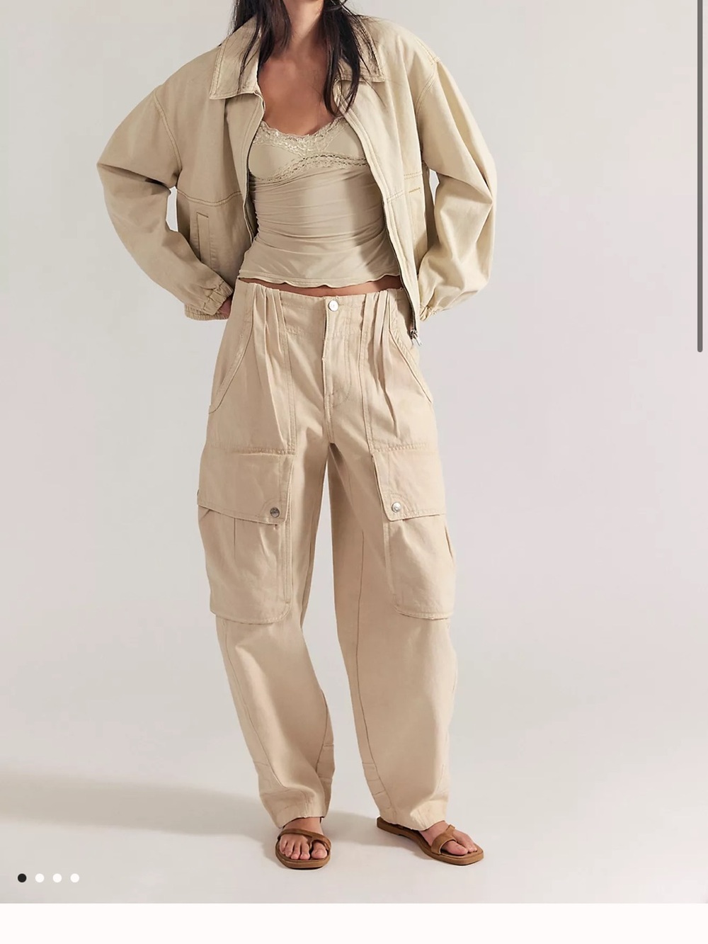 Free People we the free Brentwood slouchy cargo pants